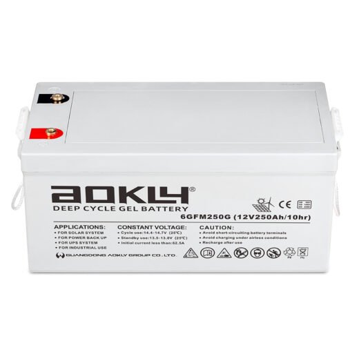 Bateria de Gelatina AOKLY 250 Amp 12 VDC Modelo 6GFM 250amp