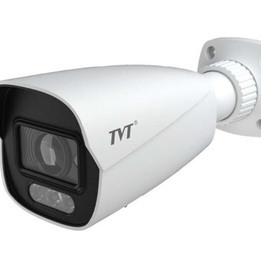 Cámara IP 4MP Bullet Marca TVT Color, Alerta perimetral Lente 2.8mm microfono TD-9442S4-PA(D/PE/AW3)