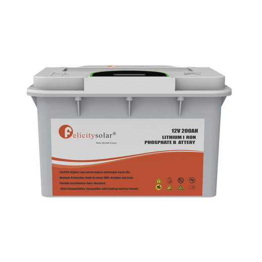 Bateria de Litio (Lithium Battery) Li-Ion LiFEPO4 2.5KWH 12.8VDC 200 Ah Felicity Solar FLA12200