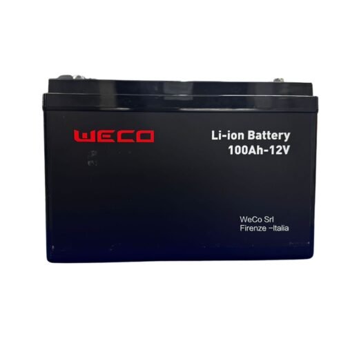 Bateria de Litio (Lithium Battery) Li-ion 12.8V 100Ah 1280Wh (1.2KWh) LiFePo4 Marca WECO