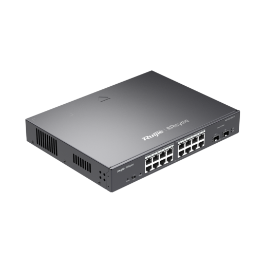 Switch PoE marca Ruijie-Reyee 16 PoE Gigabit+2 SFP modelo RG-ES218GC-P Administrable