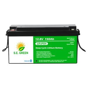Batería Litio LiFePO4 (libre de mantenimiento) S.E Green 12 Voltios 150 Ah