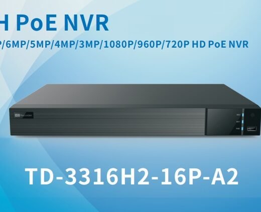 NVR TVT 16CH/16POE 12MP 2HDD 4K H.265 AI