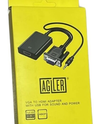 ADAPTADOR CONVERTIDOR VGA A HDMI CON AUDIO AGILER