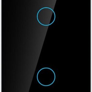 INTERRUPTOR INTELIGENTE WIFI 2 CANALES NEGRO