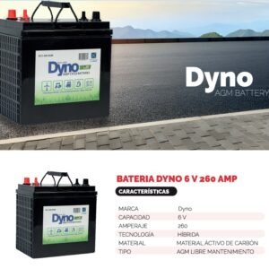 BATERIA DYNO AGM 260 AMP 6V