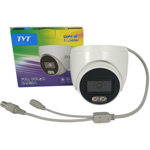 CAMARA TVT HD 2MP DOMO NIVEL 2 FULL COLOR/AUDIO